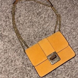 Kate Spade Tan Crossbody Bag with Gold Chain
